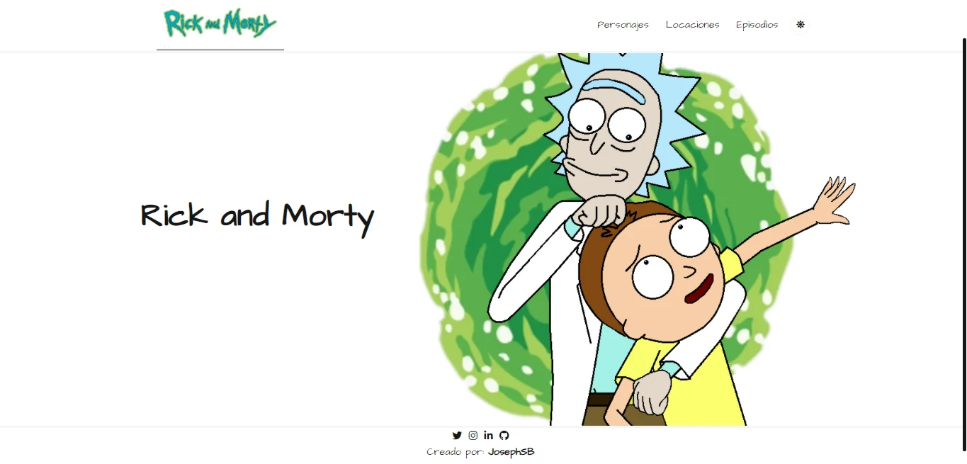 App Rick y Morty